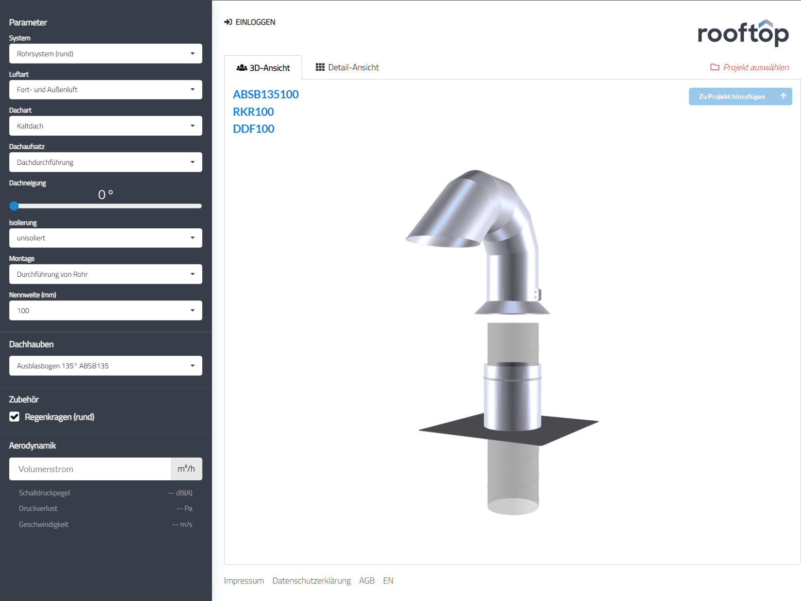 3D Rooftop-Konfigurator - Dachsysteme online planen